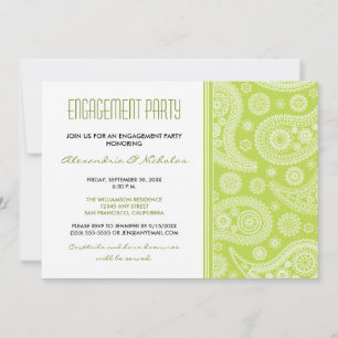 Invitation du Henna Paisley Engagement Party (chau