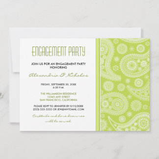 Invitation du Henna Paisley Engagement Party (chau