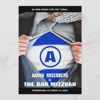 Invitation du héros Bar Mitzvah
