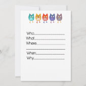 Invitation du hibou de nous (Dos)