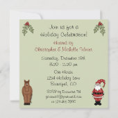 Invitation du Horse et Père Noël Holiday Party (Dos)