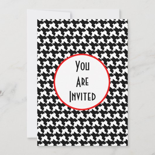 Invitation du Houndstooth Party (Dos)