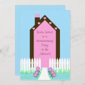 Invitation du House Party Invitation de la maison (Devant / Derrière)