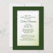 Invitation du Hunter Green Bachelorette Party (Dos)