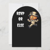 Invitation du Jack-o'-lantern Halloween Party (Dos)