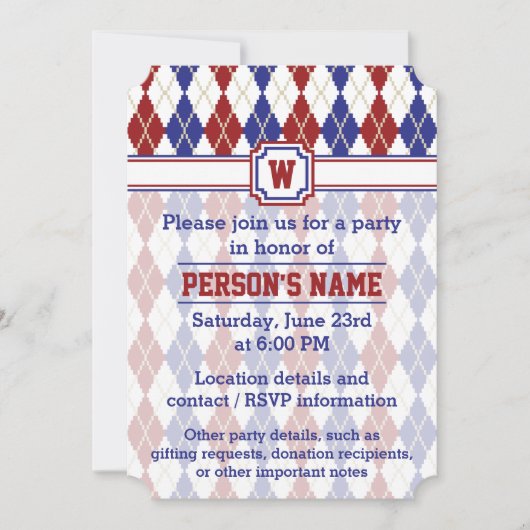 Invitation du Jacquard américain (Devant)