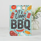 Invitation du jardin BBQ Party (Debout devant)