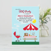 Invitation du jardin BBQ Party (Debout devant)