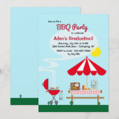 Invitation du jardin BBQ Party (Devant / Derrière)
