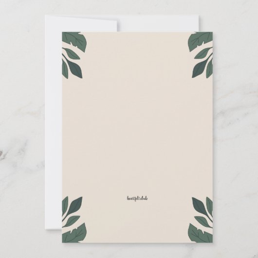 Invitation du jardin botanique d'Atrium (Dos)