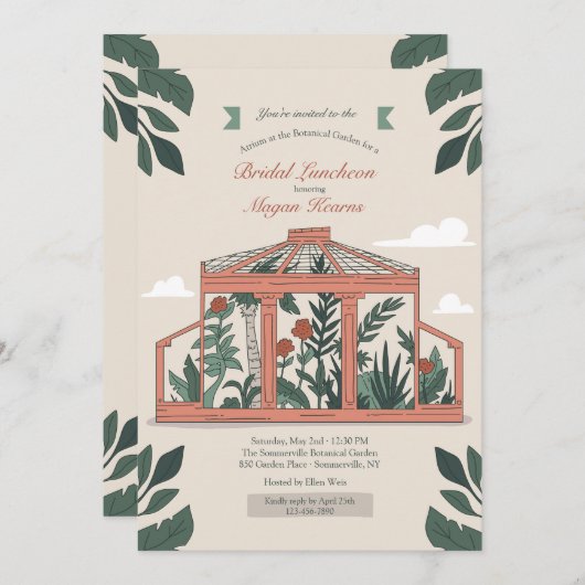 Invitation du jardin botanique d'Atrium (Devant / Derrière)