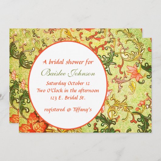 Invitation du Jardin de Baislee (Devant / Derrière)