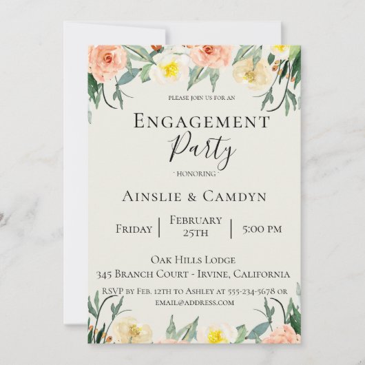 Invitation du Jardin De Fleurs (Devant)