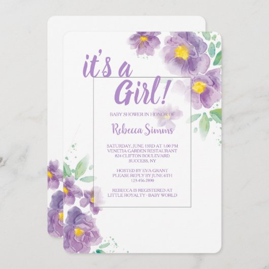 Invitation du jardin de lavande (Devant / Derrière)