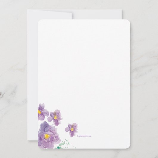 Invitation du jardin de lavande (Dos)