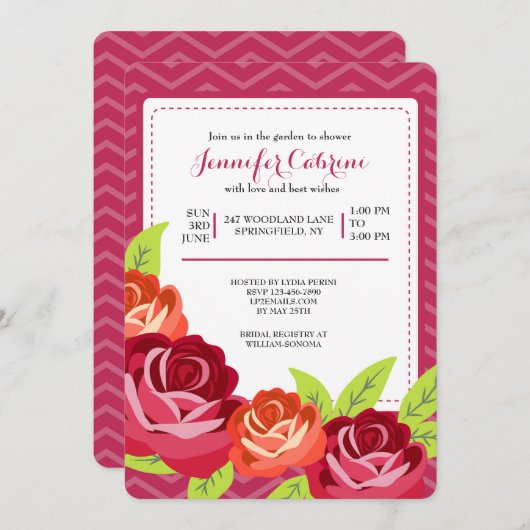 Invitation du jardin de roses (Devant / Derrière)