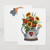 Invitation du jardin de tournesol / Carte blanche (Devant / Derrière)