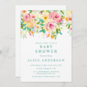 Invitation du jardin floral Watercolor (Devant / Derrière)