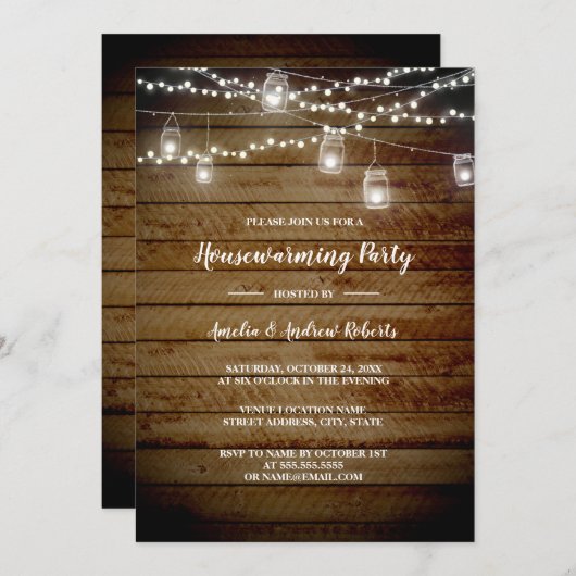 Invitation du Jardin rustique (Devant / Derrière)