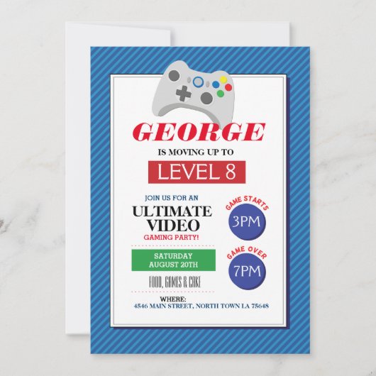 Invitation du Jeu Blue Red Trucks (Devant)