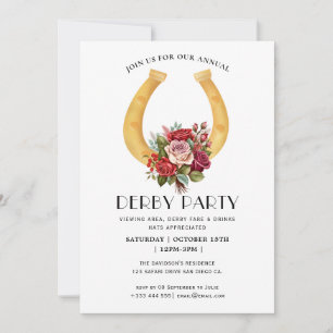 Invitation du Jockey Derby Party de la course de c