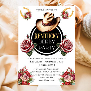 Invitation du Jockey Derby Party de la course de c