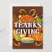 Invitation du jour bon thanksgiving (Devant)