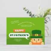 Invitation du jour de jeune St Patrick de lutin (Debout devant)