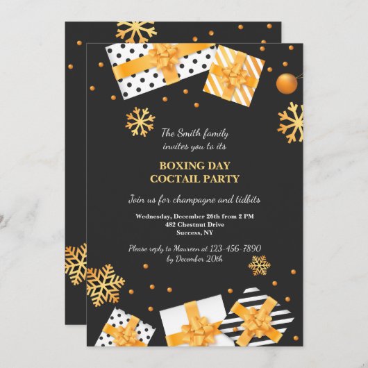 Invitation du jour de la boxe (Devant / Derrière)