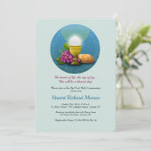 Invitation du jour de la communion avec croix (Debout devant)