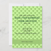 Invitation du jour de la Saint-Patrick shamrock Po (Devant)