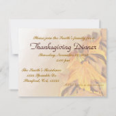 Invitation du Jour de l'Action de grâce (Dos)