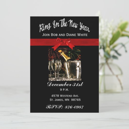 Invitation du Jour de l'An (Debout devant)