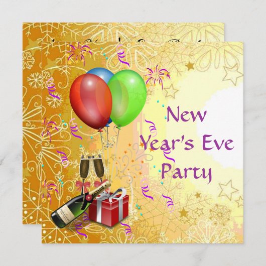 Invitation du Jour de l'An (Devant / Derrière)