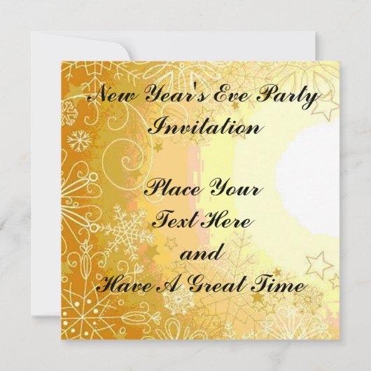 Invitation du Jour de l'An (Dos)