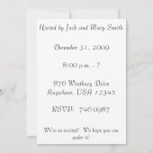 Invitation du Jour de l'An (Dos)