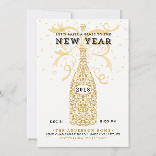 Invitation du Jour de l'An 2018 (Devant)