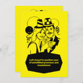 Invitation du Jour de l'An à la fête de la Saint-S (Devant / Derrière)