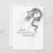 Invitation du Jour de l'An du Dragon 2012 (Dos)