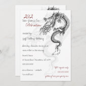 Invitation du Jour de l'An du Dragon 2012 (Devant / Derrière)