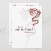 Invitation du Jour de l'An du Dragon 2012 (Devant / Derrière)