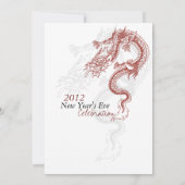Invitation du Jour de l'An du Dragon 2012 (Dos)