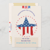 Invitation du jour de l'indépendance (Devant / Derrière)