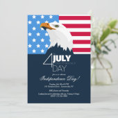 Invitation du Jour de l'Indépendance de Bald Eagle (Debout devant)