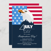 Invitation du Jour de l'Indépendance de Bald Eagle (Devant / Derrière)