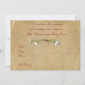 Invitation du jour de mariage (Dos)
