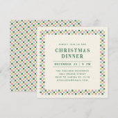 Invitation du Jour de Noël - Vert (Devant / Derrière)