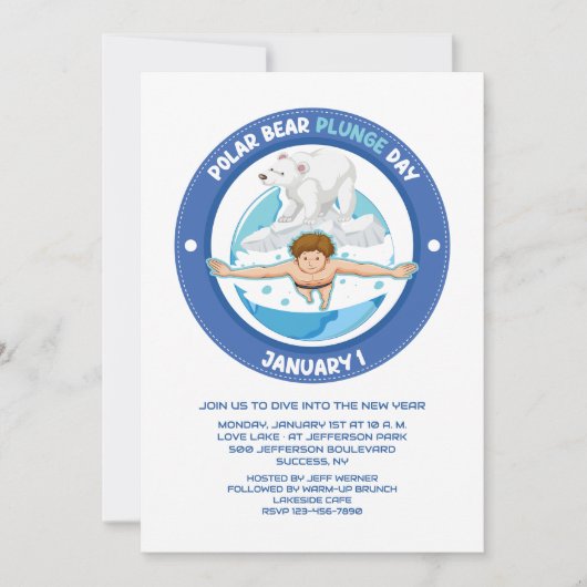 Invitation du jour de plongée de l'ours polaire (Devant)