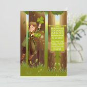 Invitation du jour de St Patrick de forêt de lutin (Debout devant)