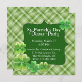 Invitation du jour de St Patrick de plaid et de (Devant / Derrière)